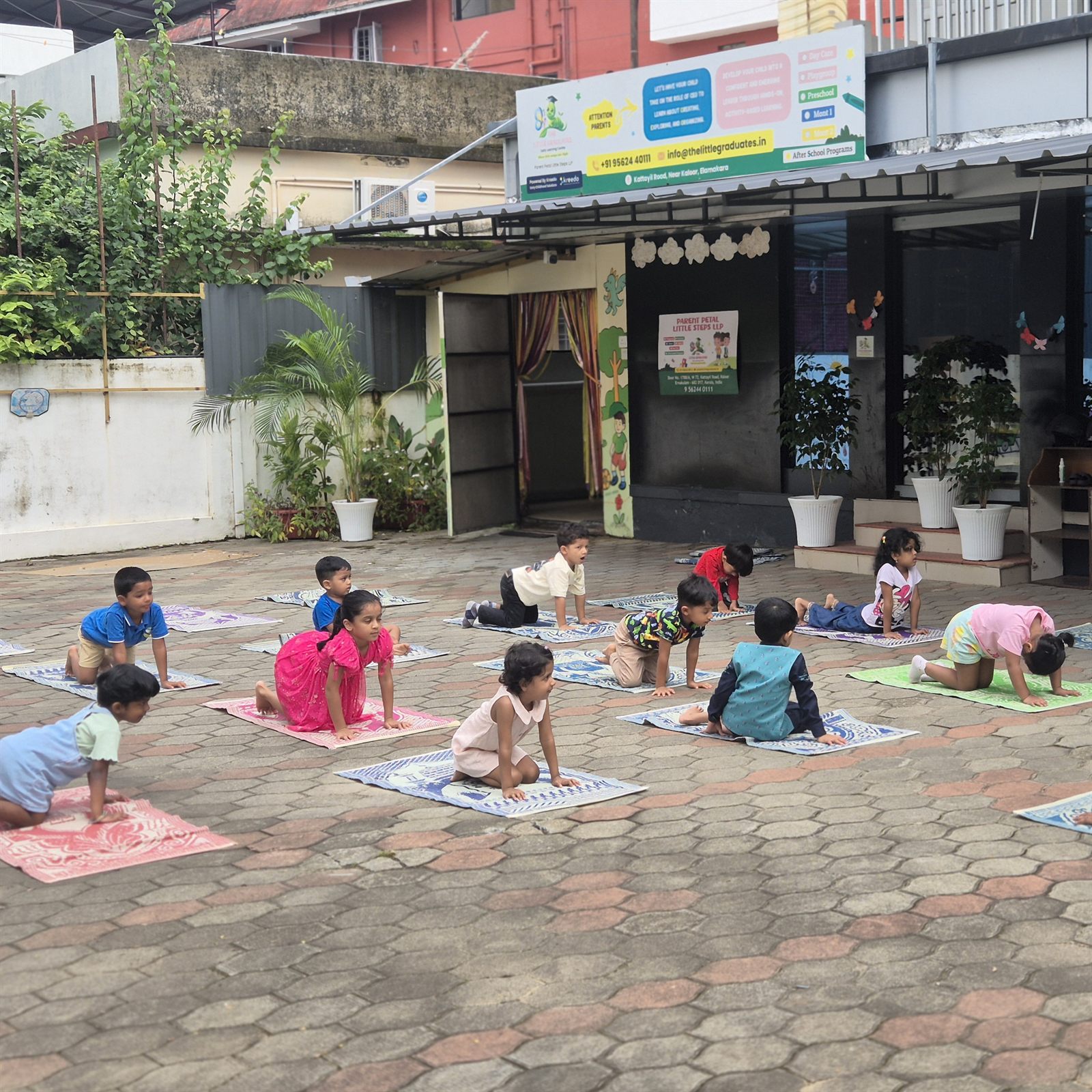 Children at outdoor play in the school yard